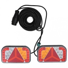 Gossi lumini pentru remorca, 2 buc., rosu, bec led 12 v, 24x5x14,5 cm