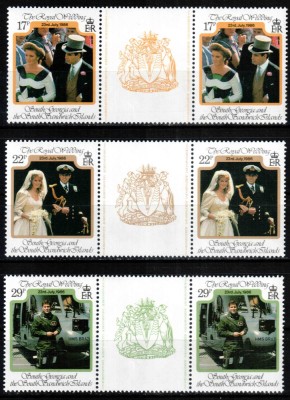 Georgia de Sud 1986, Mi #147-149**, Nunta Printului Andrew, MNH! Cota 14,70 &amp;euro;! foto