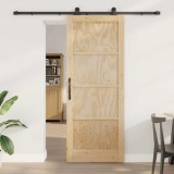 Set ușă glisantă cu accesorii &#039;ORKDAL&#039;din lemn masiv de pin