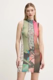 Desigual rochie ST. JOHNS culoarea verde, mini, mulată, 25SWVK01