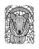 Cumpara ieftin Sticker decorativ, Caine, Alb, 70 cm, 9705ST, Oem