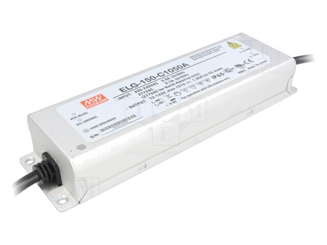 Alimentator LED 150W 72-143VDC 525-1050mA IP65