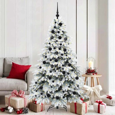 vidaXL Brad de Crăciun artificial cu 300 LED Verde 180 cm PE și PVC 3397615 foto