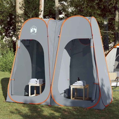 Cort de intimitate pop-up, gri și portocaliu, impermeabil foto