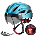 Casca Protectie Bicicleta, FIXATO, Cu LED lumina spate, Trei moduri luminoase, Viziera Detasabila, Aerodinamica, Dimensiune reglabila, Circumferinta 5