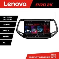 Navigatie Jeep Compass 2017 Lenovo Kit-739 8 core QLED 2K 8+256 360 Android Waze USB Navigatie Internet Youtube Radio CarStore Technology