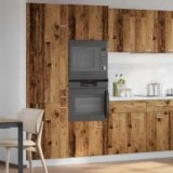 vidaXL Dulap cuptor microunde &ldquo;Lyon&rdquo;, Lemn vechi, 60 x 57 x 207 cm