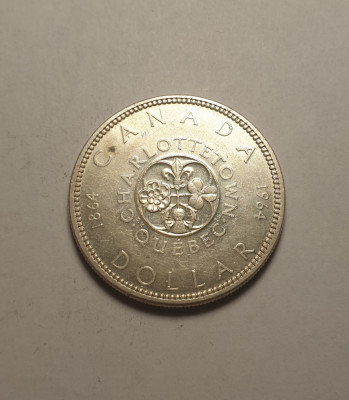 Canada 1 Dollar 1964 de Argint foto