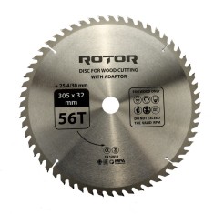 Disc taiat lemn ROTOR 305*32/30/25,4 cu adaptor 56T Innovative ReliableTools foto