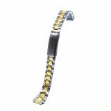 Bratara de ceas Bicolora (Argintiu si Auriu) din otel inoxidabil - 12mm - WZ4150, Time Veranda
