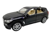 Macheta BMW X5 negru 1:32 lumini si sunete usi capota portbagaj se deschid