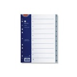 Cumpara ieftin Index Noki A4 plastic numerotat 1-10 gri
