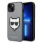 Husa pentru Apple iPhone 14 Plus, Karl Lagerfeld, Saffiano Choupette&#039;s Head, Argintie