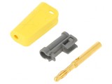 Mufă Banană 4mm Galbenă Neizolată 19A