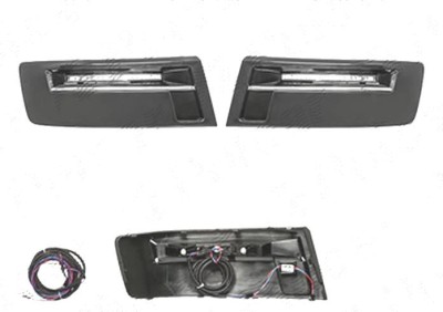 Set lumini de zi VW TRANSPORTER/MULTIVAN (T5), 10.2009-2015, Taiwan, partea stanga+dreapta, LED; janta neagra; cu grila; cu cabluri; cu unitate contr foto