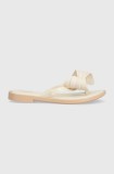 Melissa slapi MELISSA FLIP FLOP SLIM V AD femei, culoarea bej, cu toc plat, M.35748.AU005