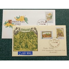 Australia 1982 - Craciun, serie pe 2 FDC circulate