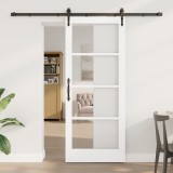 Ușa Glisantă vidaXL cu Set de Accesorii &#039;ORKDAL&#039;Alb 83x202 cm