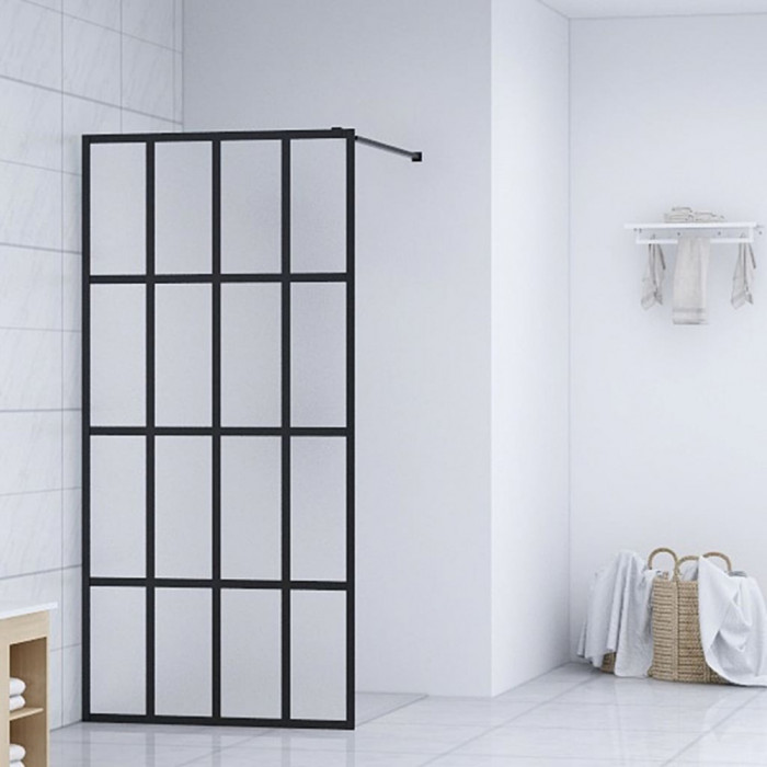 vidaXL Paravan de duș walk-in, 100 x 195 cm, sticlă securizată