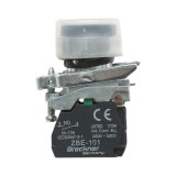 Buton comanda negru cu capac protectie 22mm, 1NO, TB4-BP21, IP65 Breckner Germany