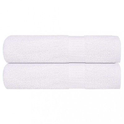 vidaXL Prosoape de m&amp;acirc;nă 2 buc Alb 50x100 cm 360 g/m&amp;sup2; 100% bumbac foto