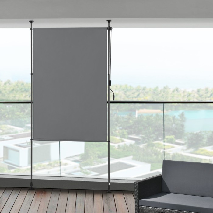 Jaluzea tip rulou de exterior Cimarra 150 x 270 cm gri inchis [pro.tec] HausGarden Leisure