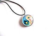 colier sticla Yin Yang 37306