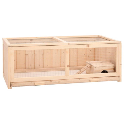 vidaXL Cușcă pentru hamsteri, 104x52x54 cm, lemn masiv de brad foto