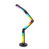 Lampa pliabila inteligenta LED Tuya, WiFi, culori magice RGBIC ritmica cu sunetul/muzica, miez reglabil cu 4 piese reglabile, compatibila cu Amazon Al