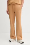 Dkny pantaloni de trening culoarea maro, uni, DP5P3758