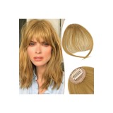 Șuvițe de păr natural 100% pentru șuvițe &icirc;n frunte, șuvițe delicate cu extensii de șuvițe &icirc;n frunte pentru femei, păr artificial pentru uz zilnic (blo