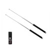 Set bastoane telescopice pliabile si spray paralizant chili, DEPOX&reg;, 51 cm / 60 ml, maner antiderapant, argintiu