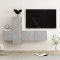 vidaXL Set de dulapuri TV, 3 buc., gri beton, lemn prelucrat 3079074