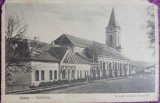 Carte postala, biserica si Zetea, comuna in Harghita, 1919