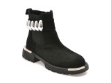 Ghete EPICA negre, 574244, din piele intoarsa