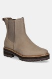 Toms cizme chelsea din nubuc BENNET culoarea bej, cu toc plat, 10021289
