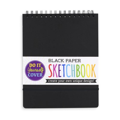 Caiet schite A4 hartie neagra, 75 file, 110 gr mp , coperta DIY foto