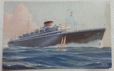 Carte postala, Vasul Neptunia in Marea Mediterana, perioada interbelica