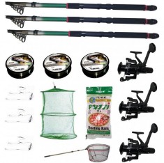 Set 3 lansete eastshark 2,7m, trei mulinete LS500, trei gute, trei monturi, minciog, pufuleti foto