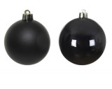 Cutie cu 8 globuri asortate Baubles, Decoris, &Oslash;7 cm, sticla, negru