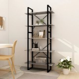 Cumpara ieftin Bibliotecă 5 rafturi, gri beton, 80x30x175 cm, lemn prelucrat