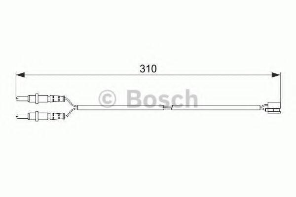 Senzor de avertizare,uzura placute de frana CITROEN C5 III (RD) (2008 - 2016) BOSCH 1 987 474 519