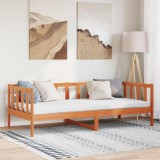 vidaXL Cadru de pat Maroniu cerat 90 x 190 cm Lemn de pin masiv 863890