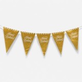 Stegulete Party Metalizate Aurii pentru Petreceri \"Happy Birthday\", CMCLASS