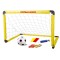 Set Poarta de Fotbal pentru Copii, Cyrax, 60x90 cm, Minge, Cartonase, Pompa, Fluier, Interactiv, Distractiv, Galben