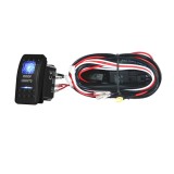 Cumpara ieftin Cablaj Pentru LED Bar , Proiector cu Buton Incastrabil, Lumina Albastru, si Releu