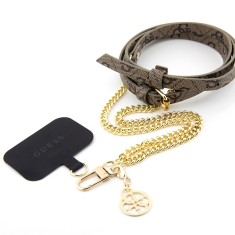 Snur telefon universal Guess 4G Chain CBDY Strap, maro, GUOUC4MG4EW foto