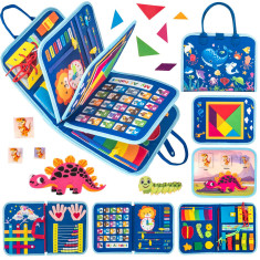 Jucărie Carte Senzorială Montessori 8 în 1 2-6 ani