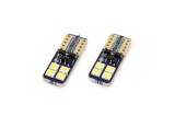 Bec de pozitie tip LED Canbus, T10 W2.1x9.5 W5W, 12-24V, 2W, 8 SMD 2835 , culoare alb , AMIO, set 2 buc AutoDrive ProParts