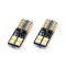 Bec de pozitie tip LED Canbus, T10 W2.1x9.5 W5W, 12-24V, 2W, 8 SMD 2835 , culoare alb , AMIO, set 2 buc